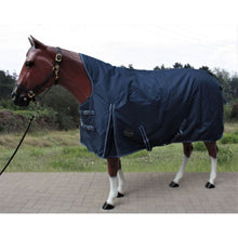 "TOUGH HORSE" - Regen Winterdecke - HALF NECK - 150gr. - 1200D - NAVY - Größen 74´´(125cm) bis 80´´ (155cm)