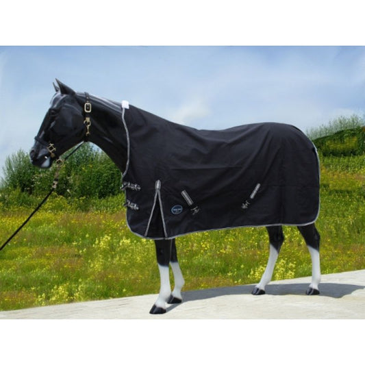 "TOUGH HORSE" - Regendecke - HALF NECK - 1200D - SCHWARZ - - 74" (125cm) bis 80" (155cm)
