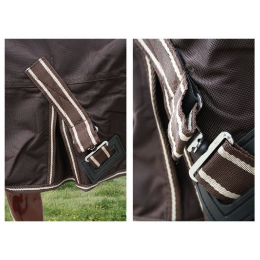 "TOUGH HORSE" - Regendecke - HALF NECK - 1680D - BRAUN - 74" bis 80"