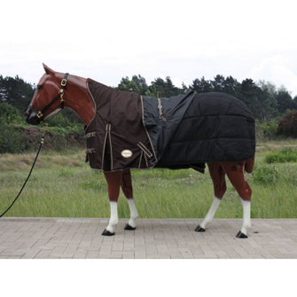 "TOUGH HORSE" - Regendecke - HALF NECK - MIT Unterdecke (100gr.) - 1680D - BRAUN - 74" bis 80"