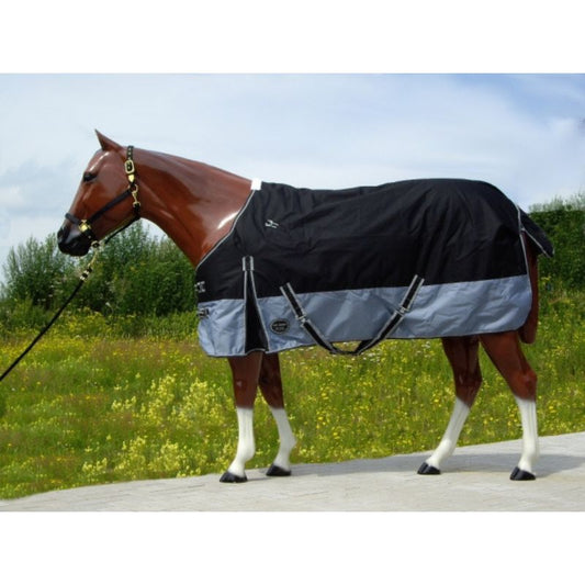 "TOP SCORE" Regen Winterdecke - 600D - 300gr. filling - SCHWARZ - 74" bis 80"