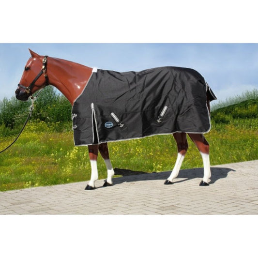 "TOUGH HORSE" - Regen Winterdecke - 1200D - 300g filling - SCHWARZ - 76" & 78"