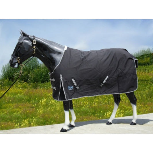 "TOUGH HORSE" - Regen Winterdecke - 1200D - 300g filling - SCHWARZ - 76" & 78"
