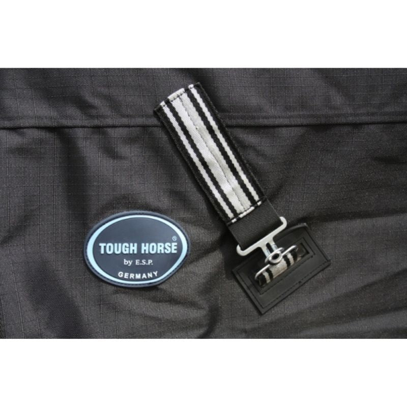 "TOUGH HORSE" - Regen Winterdecke - HALF NECK - 1200D - 300g filling - SCHWARZ - Größen 74´´(125cm) bis 80´´ (155cm)