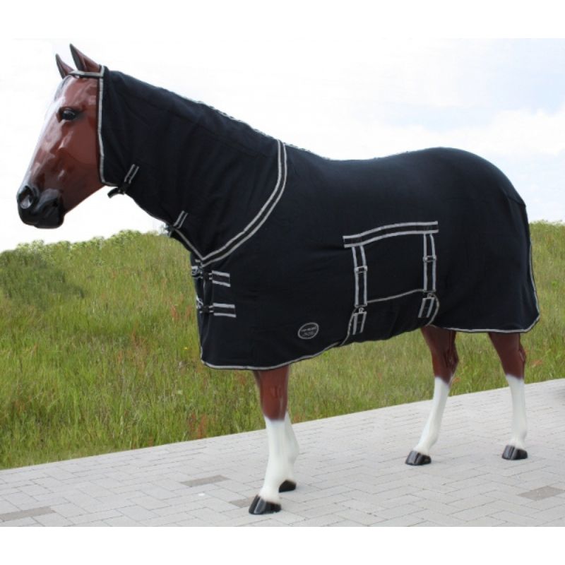 "TOP SCORE" Abschwitzdecke - Halsteil & Bauchlatz - SCHWARZ - 74" bis 80"