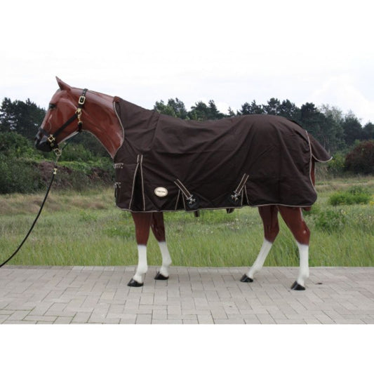 "TOUGH HORSE" - Regendecke - HALF NECK - MIT Unterdecke (50gr.) - 1680D - BRAUN - 74" bis 80"