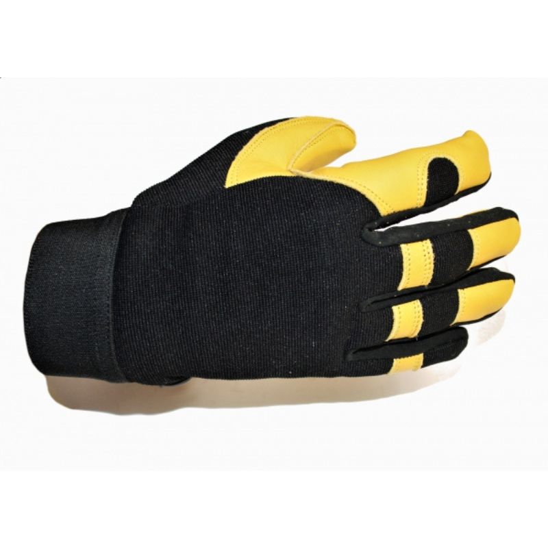 Premium Handschuhe - Cowhide Leder - Black Spandex Back – Gr. S bis XL