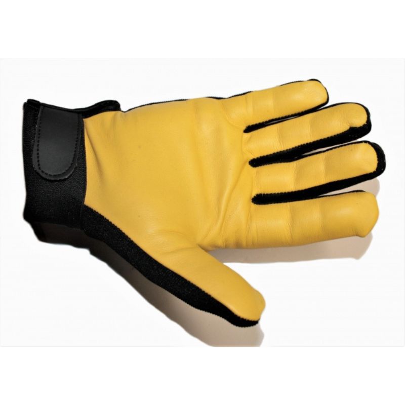 Premium Handschuhe - Cowhide Leder - Black Spandex Back – Gr. S bis XL