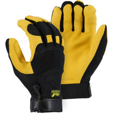 "Majestic" GOLDEN EAGLE - Deerskin Leather Glove - Stretch Mesh Back for Ventilation - Gr. XS & M – #2148
