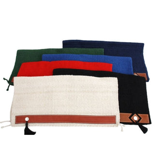 Show Blanket mit LEDERBESATZ & CONCHOS - 36 '' x 34 '' - verschiedene Farben