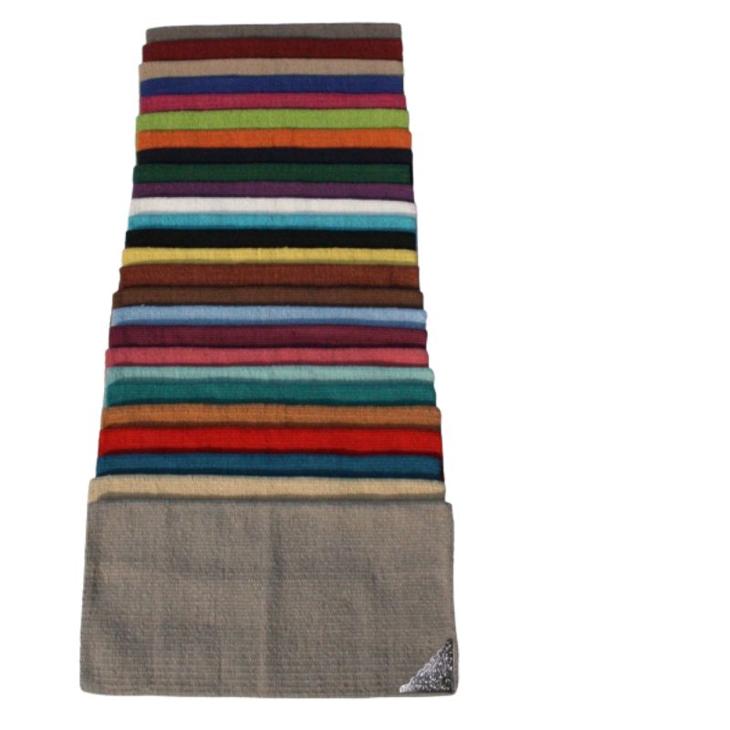Show Blanket - EINFARBIG - 36'' x 34'' - New Zealand Wool - mit gravierten Silberecken als SET - versch. Farben zur Auswahl