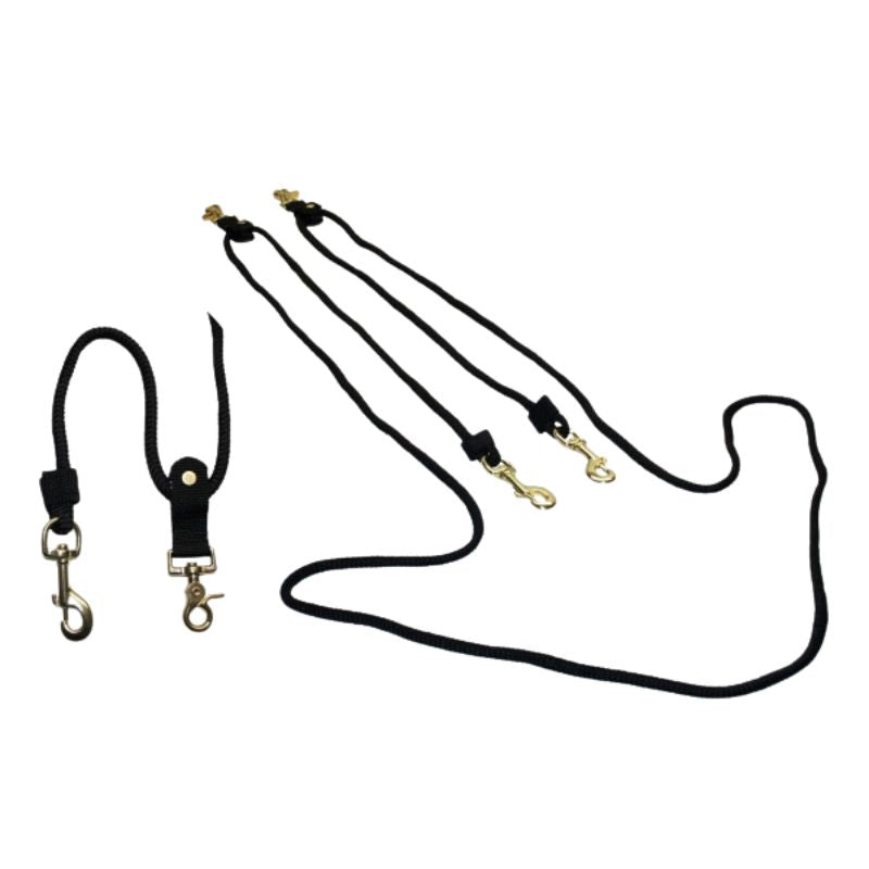 Draw Reins - Schlaufzügel - CORD Rope - Brass Snap's