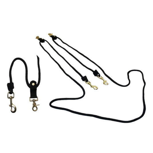 Draw Reins - Schlaufzügel - CORD Rope - Brass Snap's