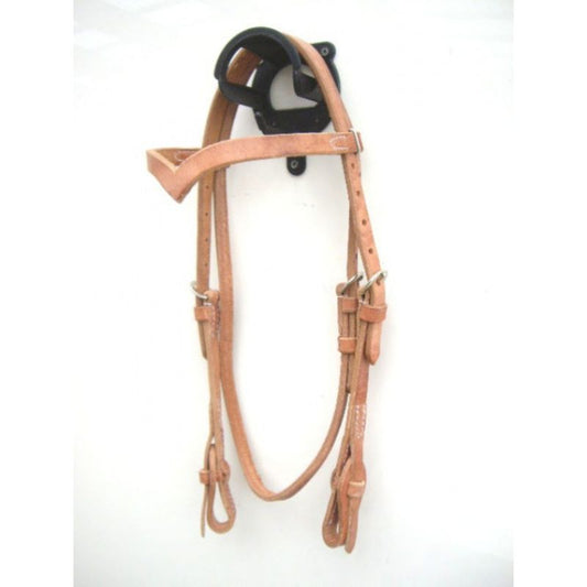 EE Tack Harness Kopfstück - Herman Oak Leather - "V" -Stirnband - Quick Change