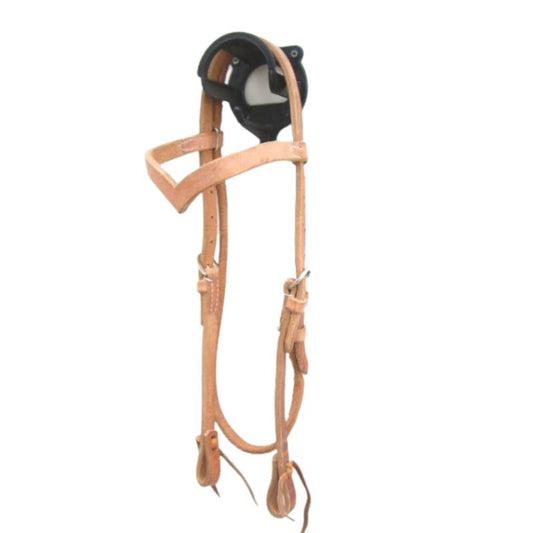 EE Tack Harness Kopfstück - Herman Oak Leather - "V" -Stirnband
