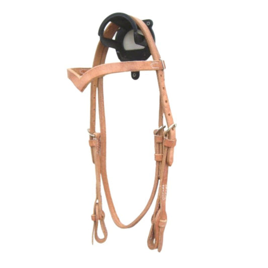 EE Tack Harness Kopfstück - Herman Oak Leather - "V" -Stirnband - Quick Change