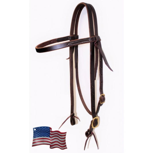 "BCL" Kopfstück Stirnband - Heavy Oiled - Brass Hardware - tack24