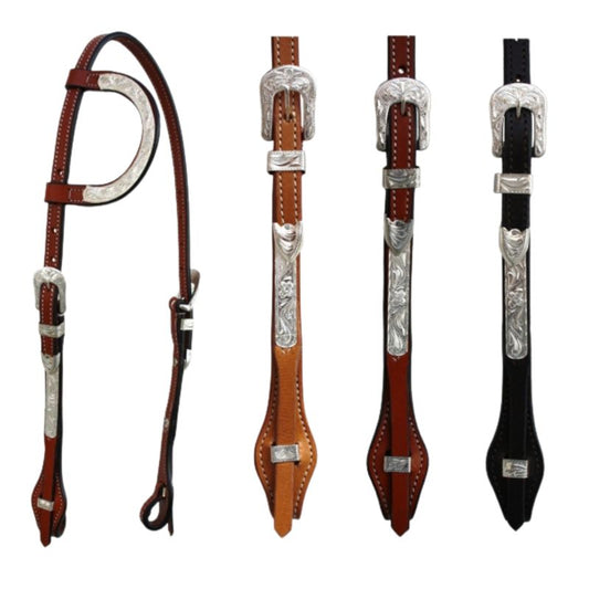 EE Tack Einohr Kopfstück mit Quick Change Silver Buckle - 3 Farben