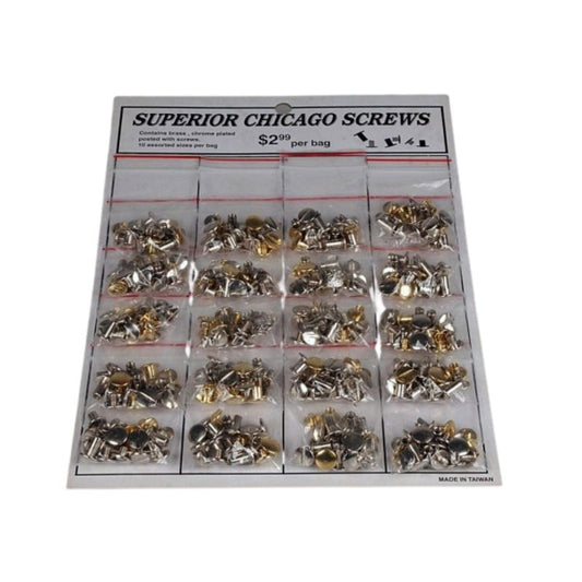 Chicago Screw Card Set (20 Tüten á 10 Stück)