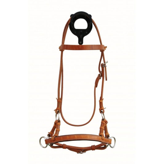 Side Pull - SINGLE LEATHER NOSEBAND - Harness Kopfstück - SOFT PADDED
