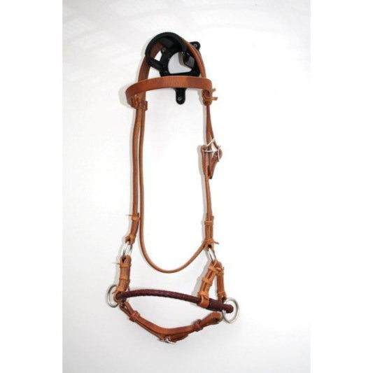Side Pull - LATIGO LEATHER BRAIDED NOSEBAND - Harness Kopfstück