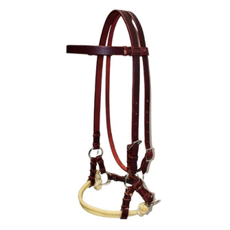 Side Pull - Latigo Leather - Double Rope Noseband - AE137