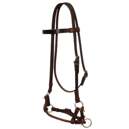 Side Pull - Latigo Braided Noseband - Latigo Kopfstück