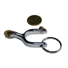 Schlüsselanhänger- Mini-Sporen - SILBER- #30665