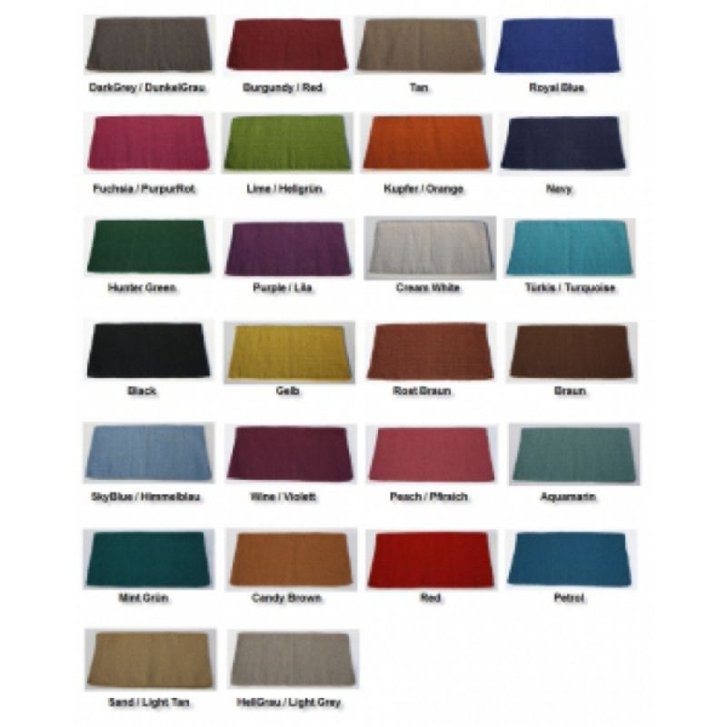 Show Blanket - EINFARBIG - 36'' x 34'' - New Zealand Wool - versch. Farben zur Auswahl