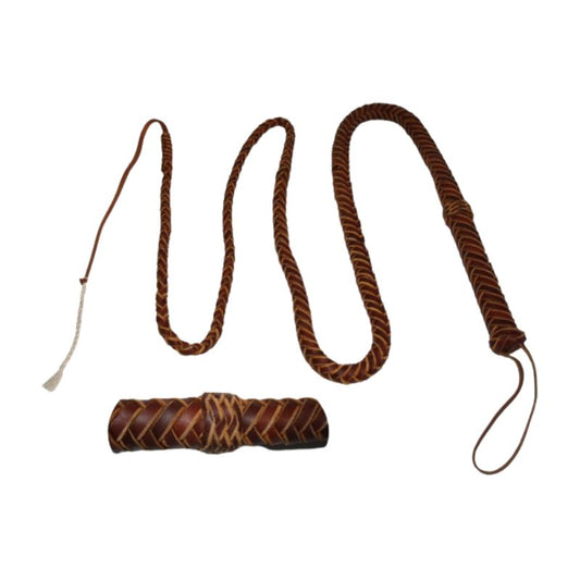 Bull Whip - Full Latigo Braided - 8'' / 250cm