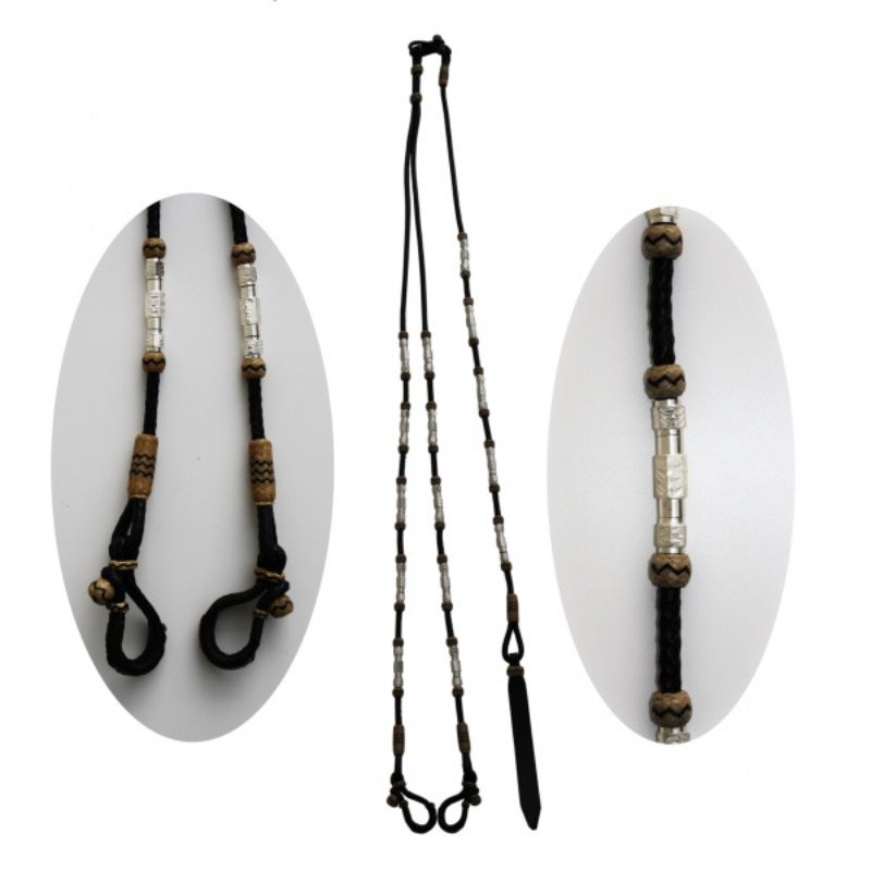 Romal Reins - mit Silber - DUNKEL - Extra Heavy