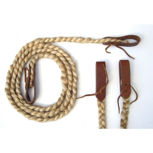 EE Tack Bamboo Roping Reins - Flat Braided