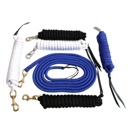Bodenarbeitsleine - 4,2 mtr. - BRASS oder BULL Snap - Lederenden